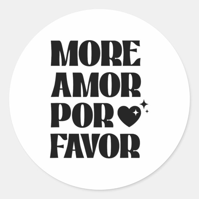Sticker Rond More Amor R Favor Retro Love Valentine Aestheti  (Devant)