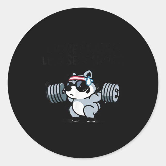 Sticker Rond More Plates Less Self Hates Ssum Gym  (Devant)