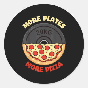 Sticker Rond More Plates More Zza - Salle de musculation Zza Wo