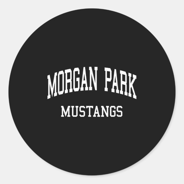 Sticker Rond Morgan Park High School Hs Chicago Il Retro Sports (Devant)