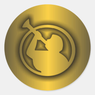 Sticker Rond Mormon Gold