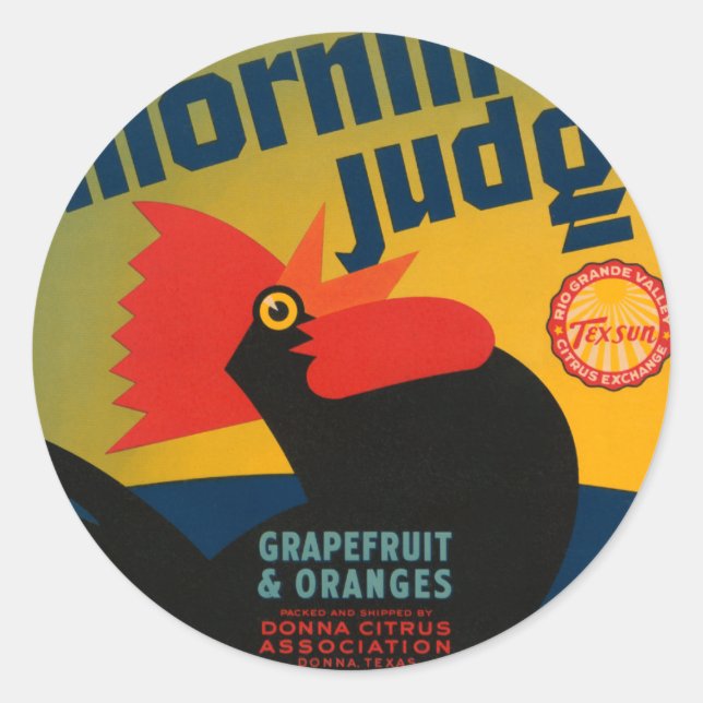Sticker Rond Mornin Juge Grapefruit et Oranges (Devant)