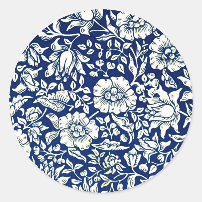 Sticker Rond Morris - Feuille d'autocollant bleu-bleu-bleu-bleu (Devant)