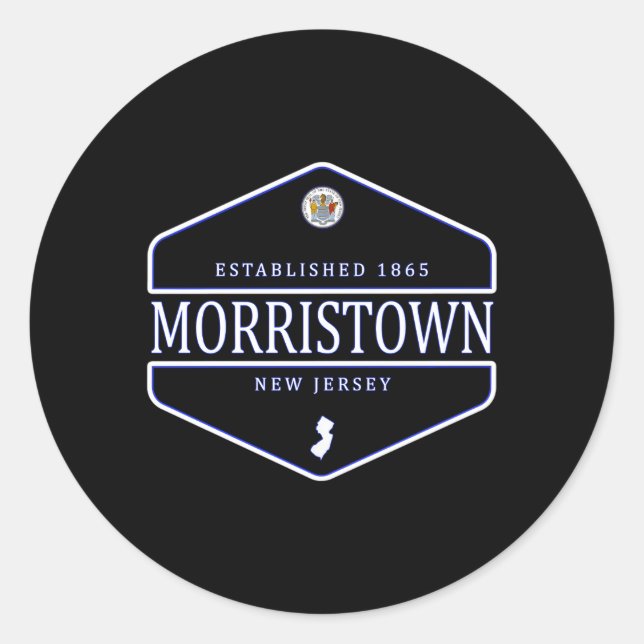 Sticker Rond Morristown New Jersey Morristown (Devant)
