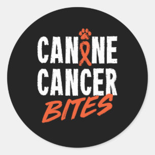 Sticker Rond Morsures de cancer canin