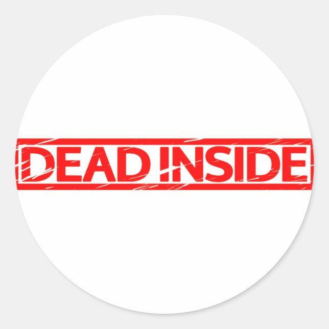 Sticker Rond Mort dans le timbre (Devant)