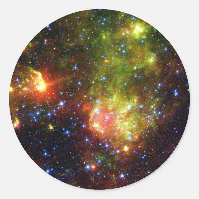 Sticker Rond Mort de Dusty de l'étoile massive NASA (Devant)