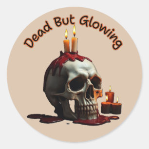 sticker rond mort mais brillant - Día de los Muert