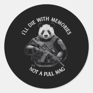Sticker Rond Mort Mal Avec Des Souvenirs Pas Un Plein Mag Drôle