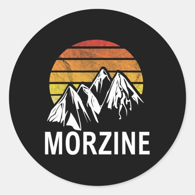 Sticker Rond Morzine France Alp Ski Resort Snowboard (Devant)