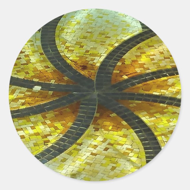 Sticker rond Mosaic Design (Devant)