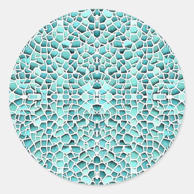 Sticker Rond Mosaïque (Devant)