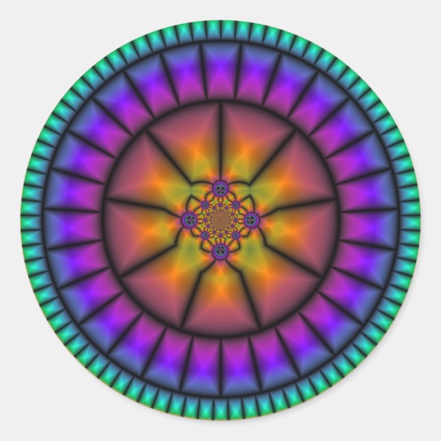 Sticker Rond Mosaïque de la sphère céleste (Devant)