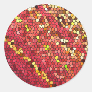 Sticker Rond Mosaïque du Pentagone