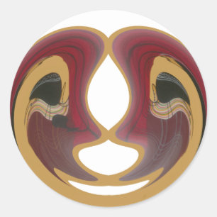Sticker Rond Mosaïque Masaï : Une Célébration de la Culture Vib