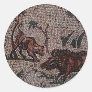 Sticker Rond Mosaïque romaine