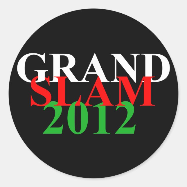 Sticker Rond mot de l'autocollant wales grand slam 2012 (Devant)