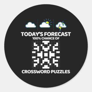 Sticker Rond Mot-de-passe Mot-de-croisement Puzzle