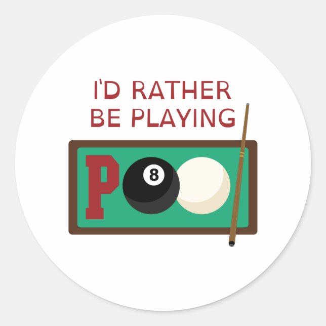 Sticker Rond Mot du pool (Devant)