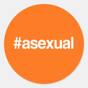 STICKER ROND MOT ÉTOILE ASEXUÉ