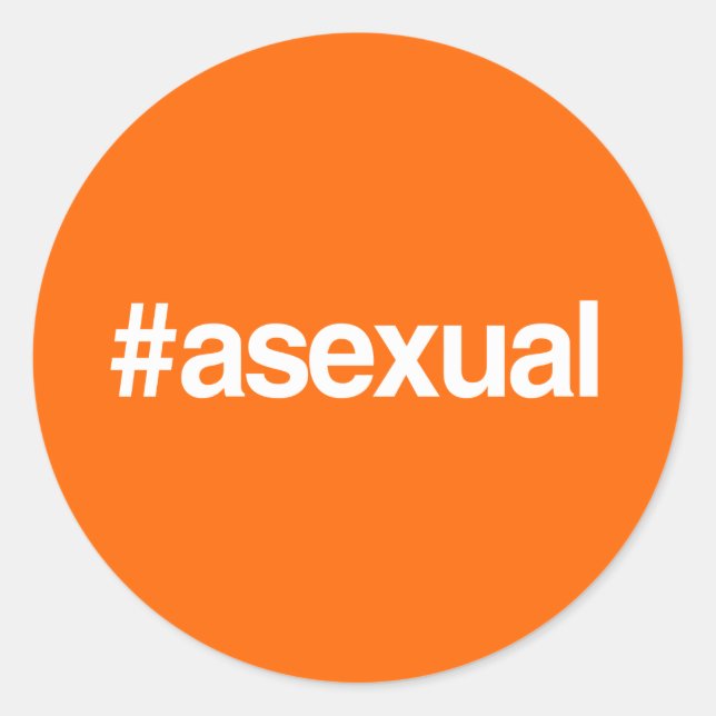 STICKER ROND MOT ÉTOILE ASEXUÉ (Devant)