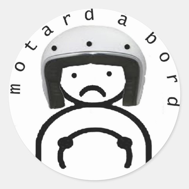 Sticker Rond MOTARD à BORD (Devant)