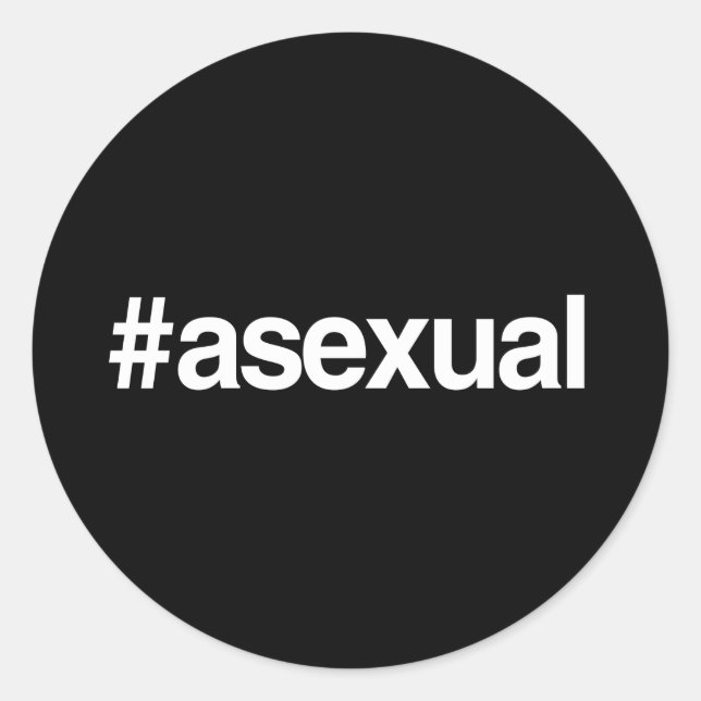 STICKER ROND MOTCLÉ ASEXUÉ (Devant)