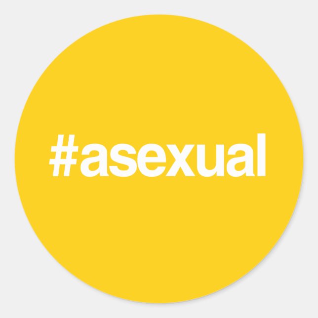 STICKER ROND MOTCLÉ ASEXUÉ (Devant)
