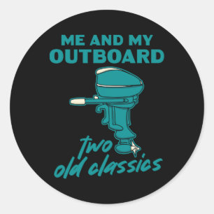 Sticker Rond Moteur extérieur vintage - Clic Vieux Bateau