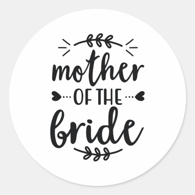 Sticker Rond Mother of the bride (Devant)