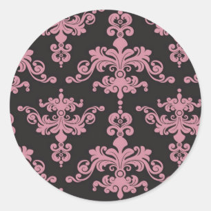 Sticker Rond Motif 5 de damassé