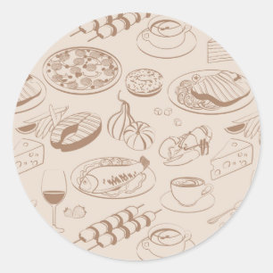 Sticker Rond Motif alimentaire 3