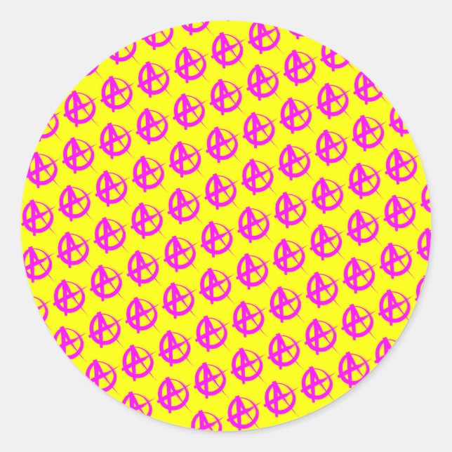 Sticker Rond Motif anarchique (Devant)