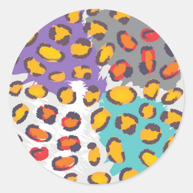 Sticker Rond Motif animal sauvage (Devant)