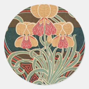 Sticker Rond Motif Art Nouveau #4 à Emporio Moffa