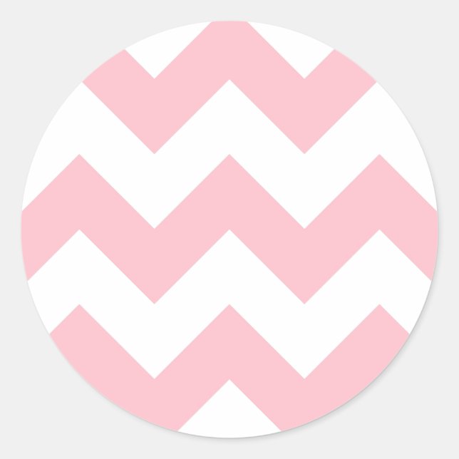 Sticker Rond Motif Big Pink Zigzag sur mesure (Devant)