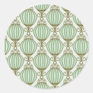 Sticker Rond Motif bleu Motton