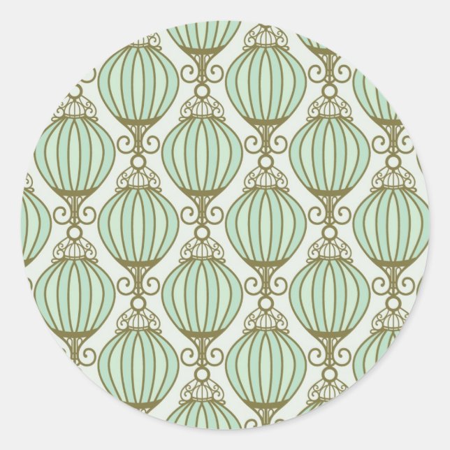 Sticker Rond Motif bleu Motton (Devant)