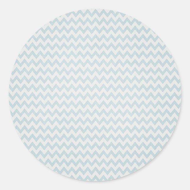 Sticker Rond Motif Blue Chevron (Devant)