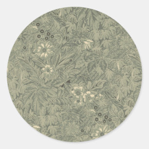 Sticker Rond Motif botanique rustique décoratif vintage