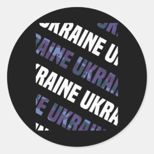 Sticker Rond Motif camouflage ukrainien Camouflage violet