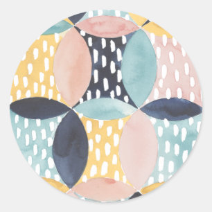 Sticker Rond Motif circulaire Abstrait