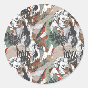 Sticker Rond Motif comique 6 de câpres de Supergirl