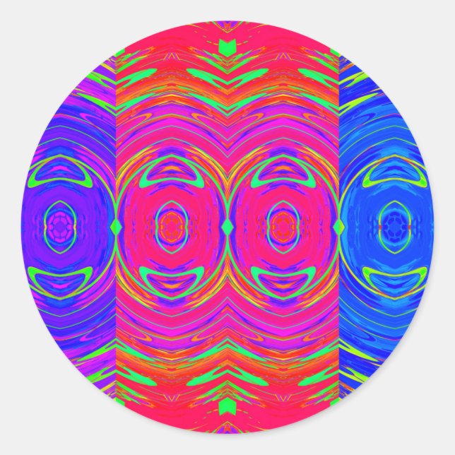 Sticker Rond Motif couleur Abstrait (Devant)
