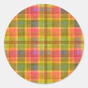 Sticker Rond Motif couleur crayon dynamique