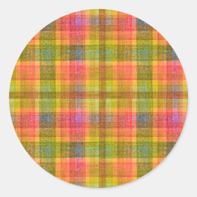 Sticker Rond Motif couleur crayon dynamique (Devant)