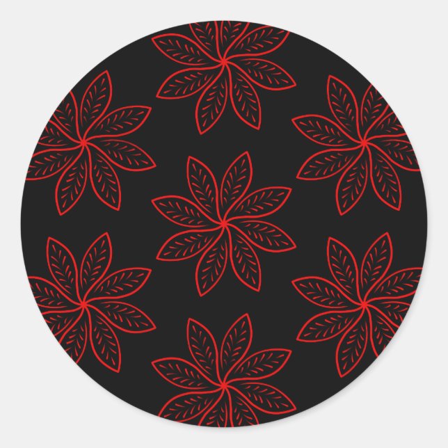 Sticker Rond Motif criminel sur noir (Devant)