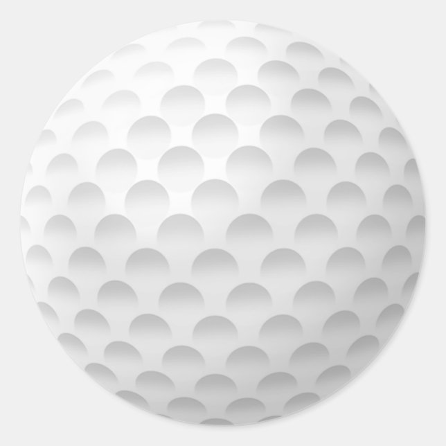 Sticker Rond Motif de balle de golf blanc (Devant)