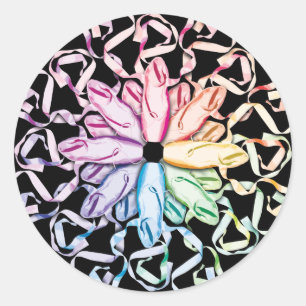Sticker Rond Motif de ballet (spectral)