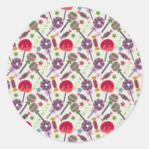 Sticker Rond Motif de bonbons motif Lollies lollipop 11